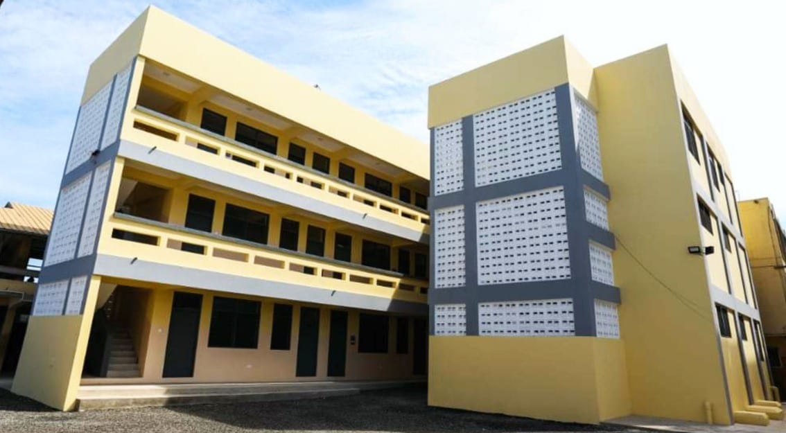 Construction of 3-storey 9-unit classroom block for Bishop Mixed School at Accra High Street.