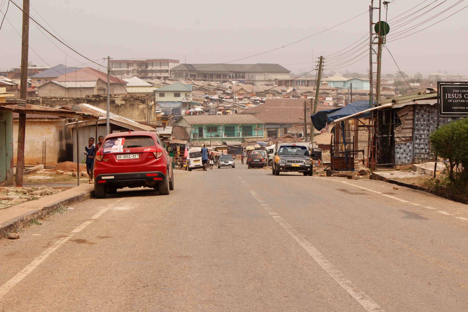 Bitumen Surfacing on Esukontsen Street at Agona Swedru