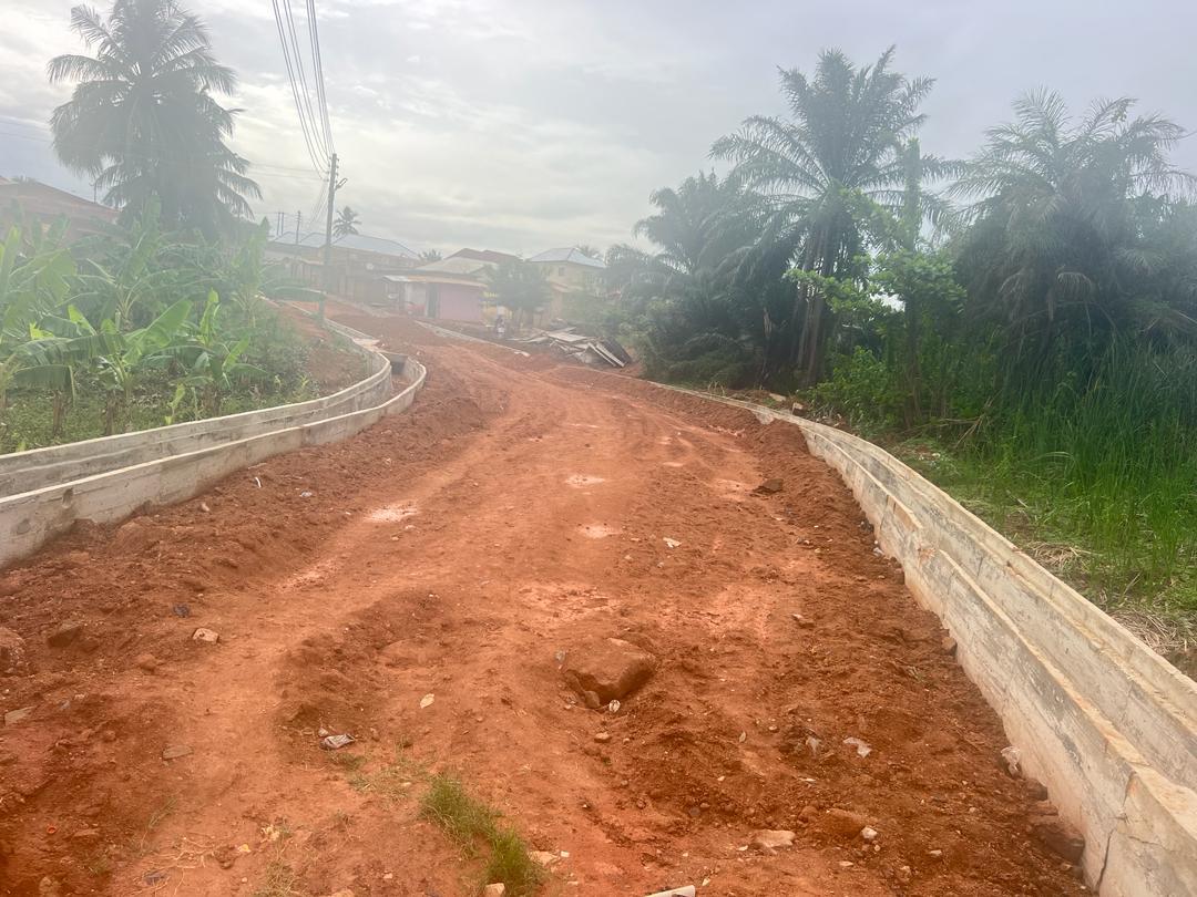 Construction of Double Surface Road with 260m of 0.9m U-Drain, 170m of 0.6m U-Drain at Nsusososo