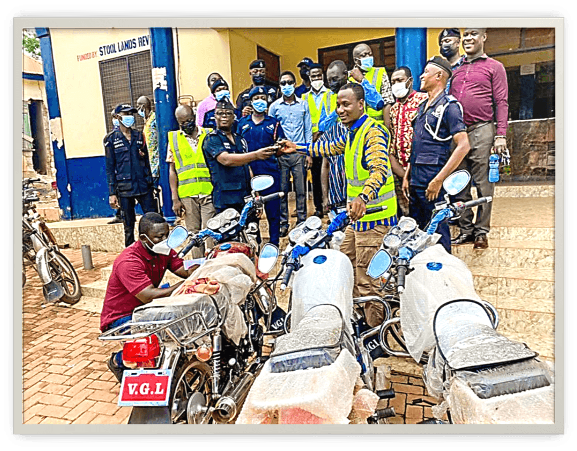 Procurement of Motorbikes for the District Police Command at Manso Adubia