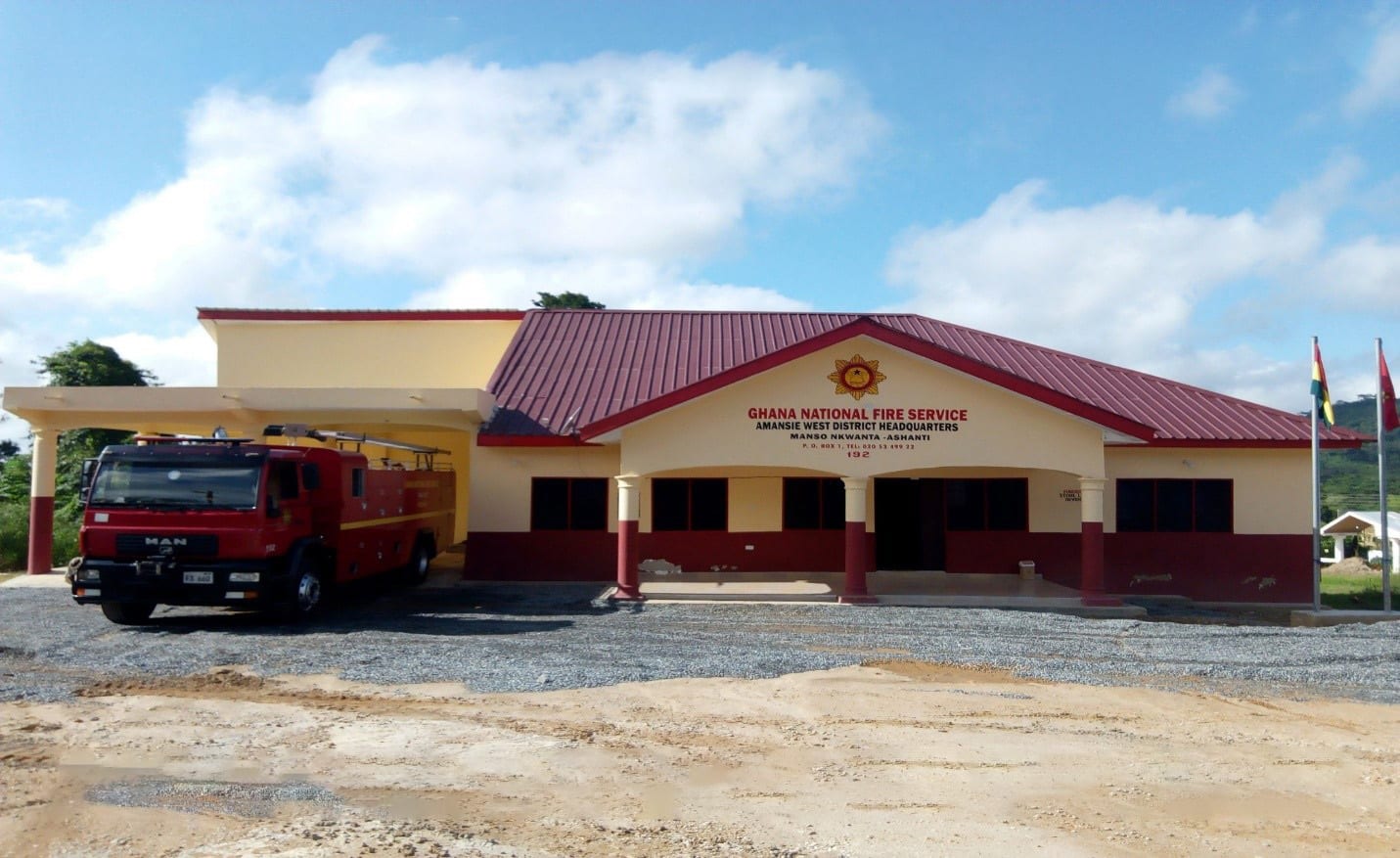 District Fire Service Station at Manso Nkwanta