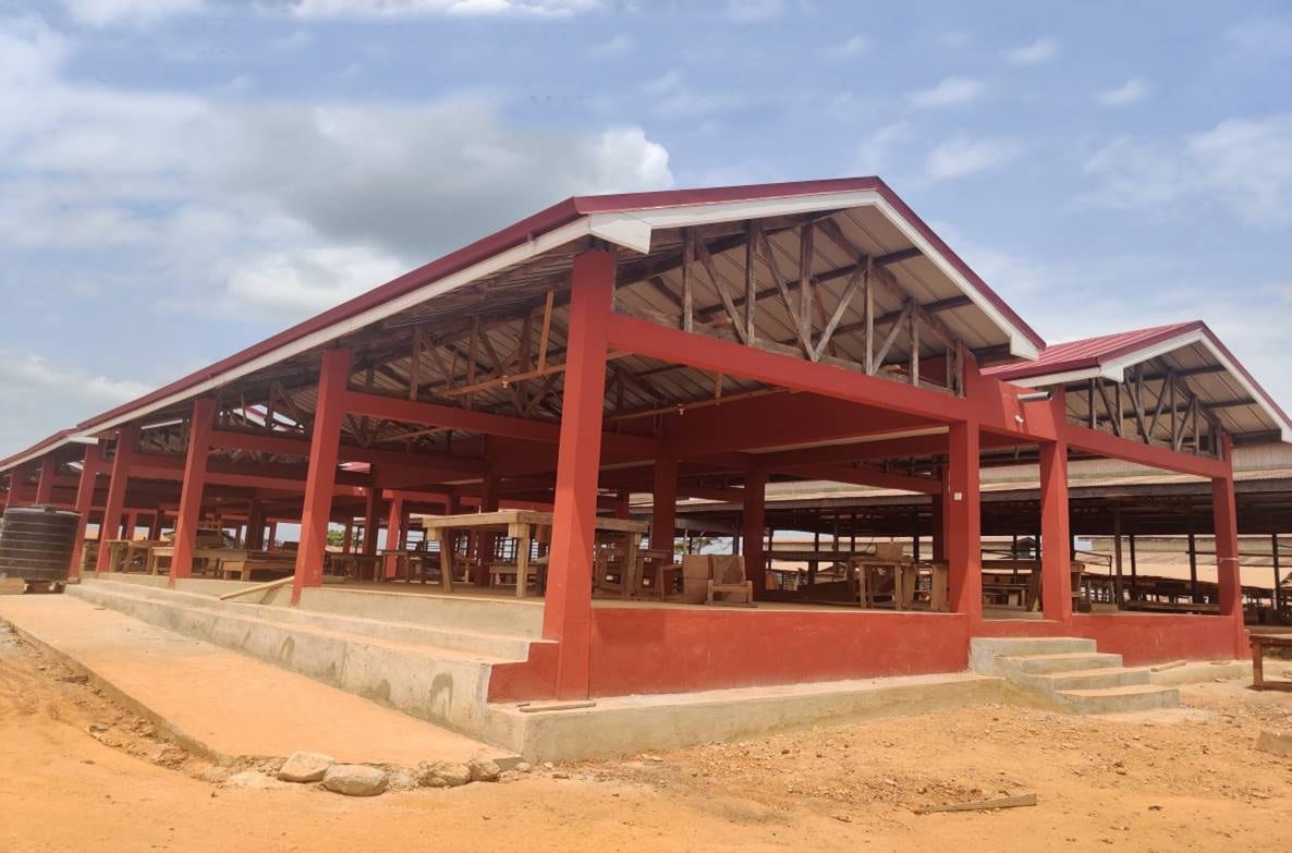 Construction of 1No. 20-Unit Open Market Shed at Enchi
