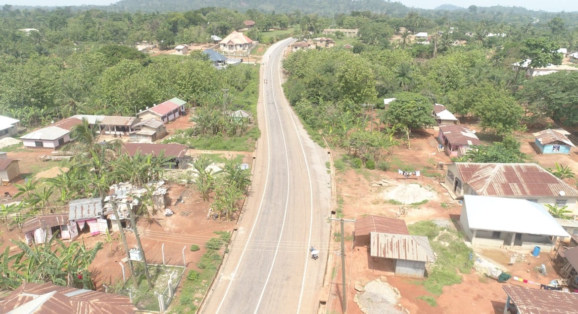 Bitumen surfacing of 20.7km road from Asankare through Adomfe to Juansa Junction