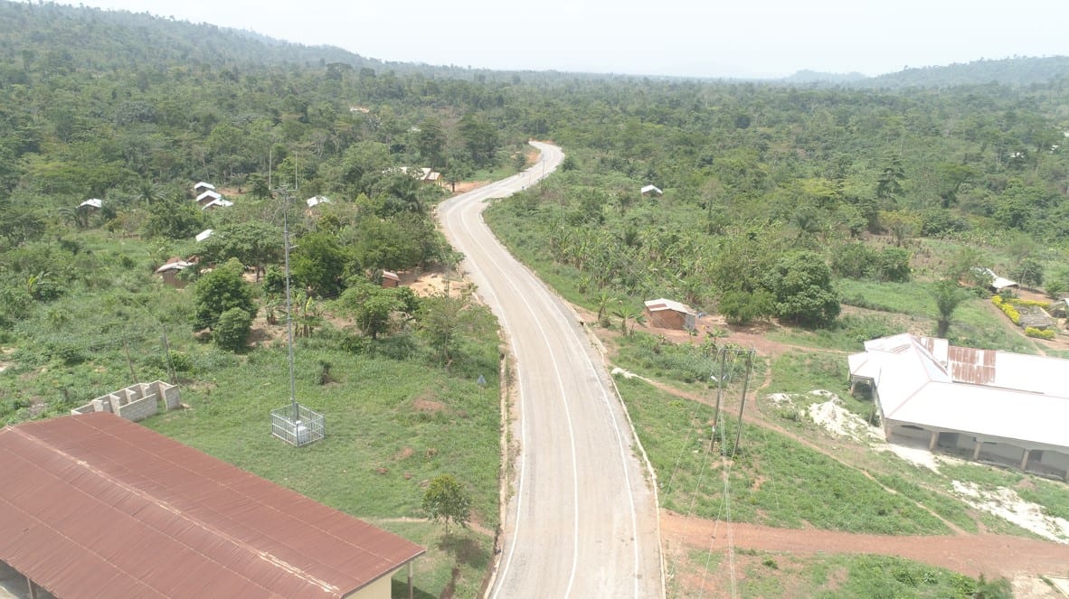 Bitumen surfacing of 10.8km road from Brentuokrom to Adomfe