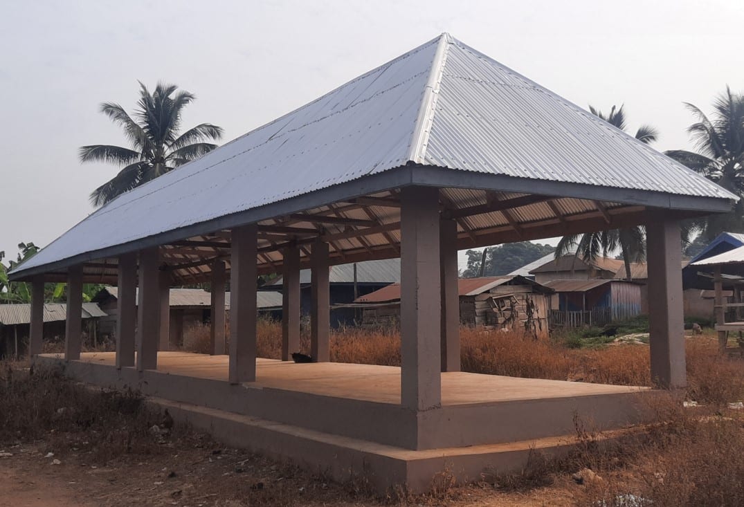 Construction of Market shed at Ofoase