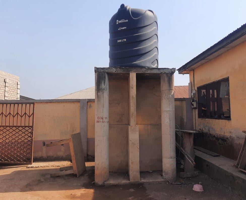 Construction of Mechanized borehole fitted with electric pump and overhead water tank at Juaso (Market)