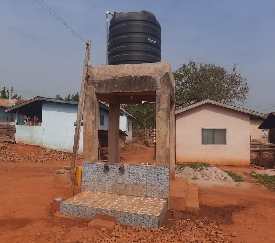 Construction of Mechanized borehole fitted with electric pump and overhead water tank at Odubi