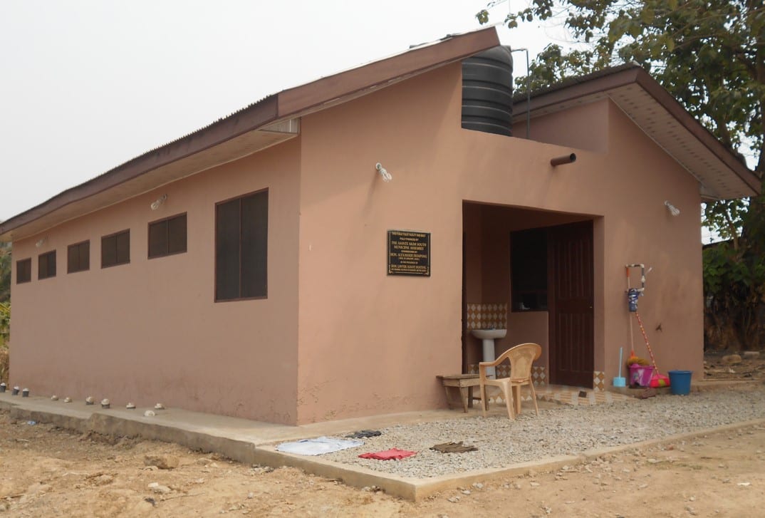 20-Seater Biogas Water Closet Toilet Facility with Mechanized Borehole at Asankare
