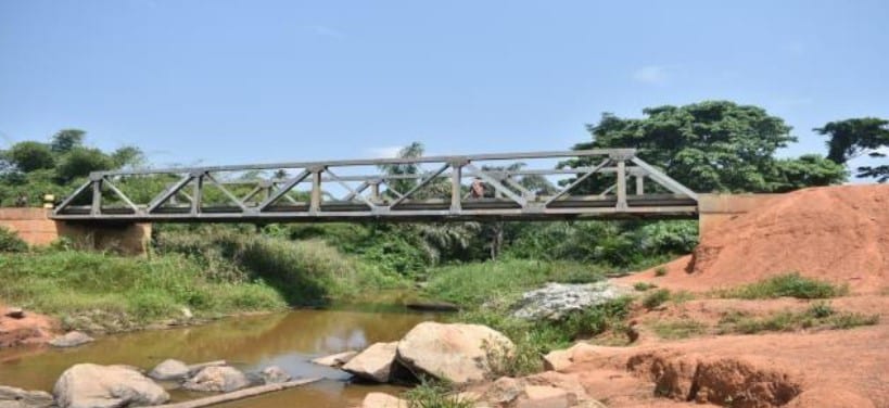 Construction of 20 Meters Steel Bridge at Mante