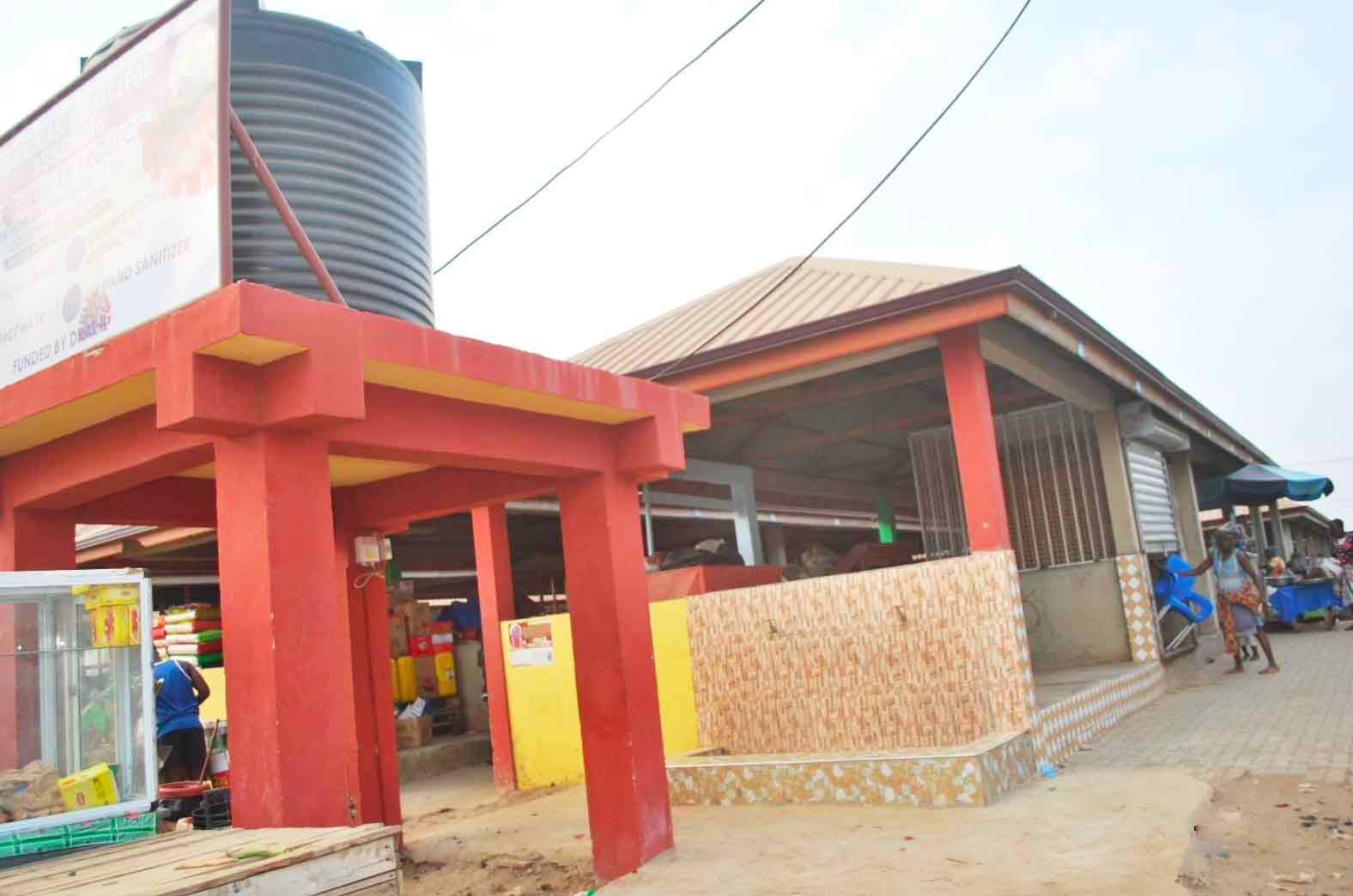 Construction of 480 market sheds with 40-seater WC toilet and water system at Mandela