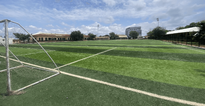 Construction of AstroTurf at Asokwa