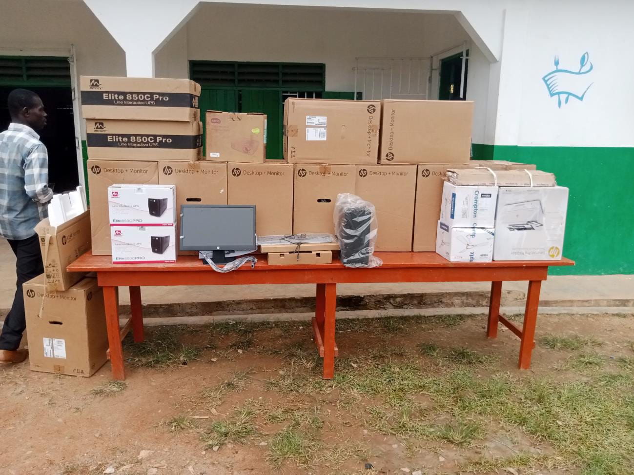 Distribution of Computers to Foso Dumase Roman Catholic Basic School
