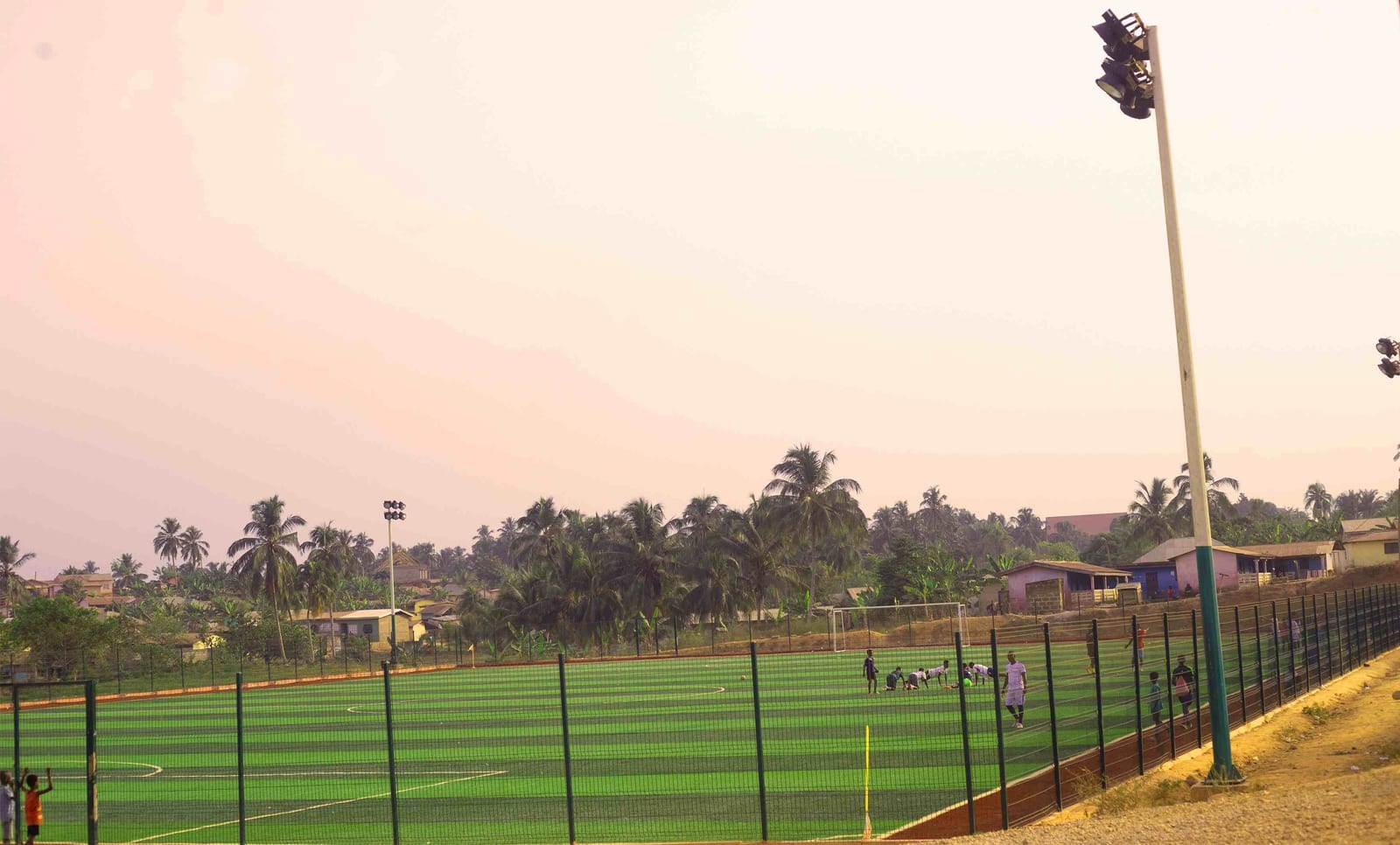 Construction of AstroTurf at Assin Bereku