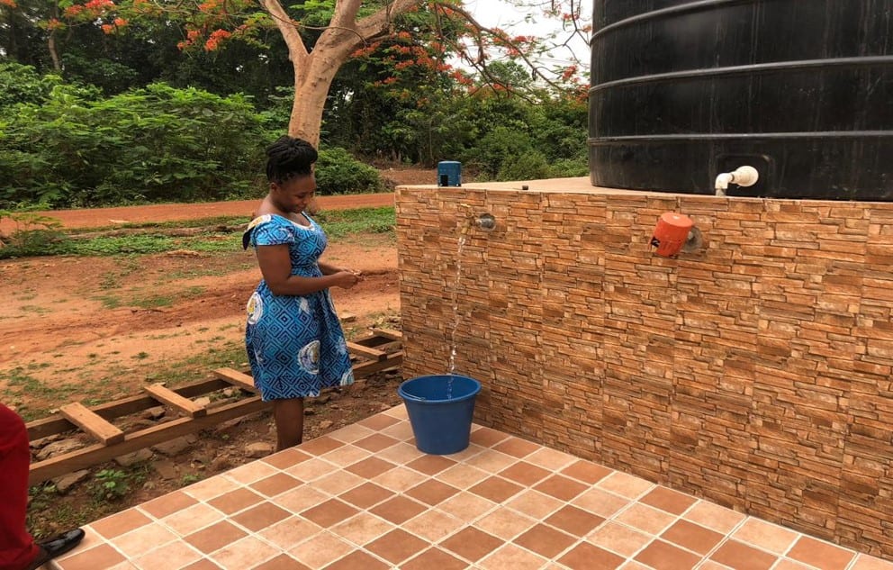 Drilling and Mechanization of Borehole with Platform for Overhead tank at Wam