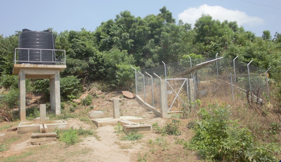 Construction of Solar powerd water system at Kokontepedzi