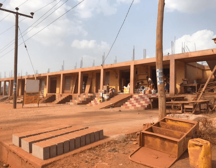 Construction of 10-Unit Lockable Market Stores with Ancillary Facilities at Hwidiem