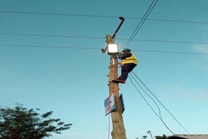 Supply and Installation of streetlights at Awutu Senya