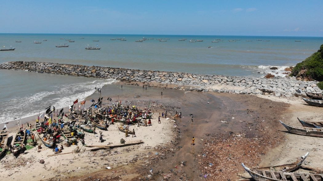 Construction of Coastal Fish Landing Site at Senya Bereku