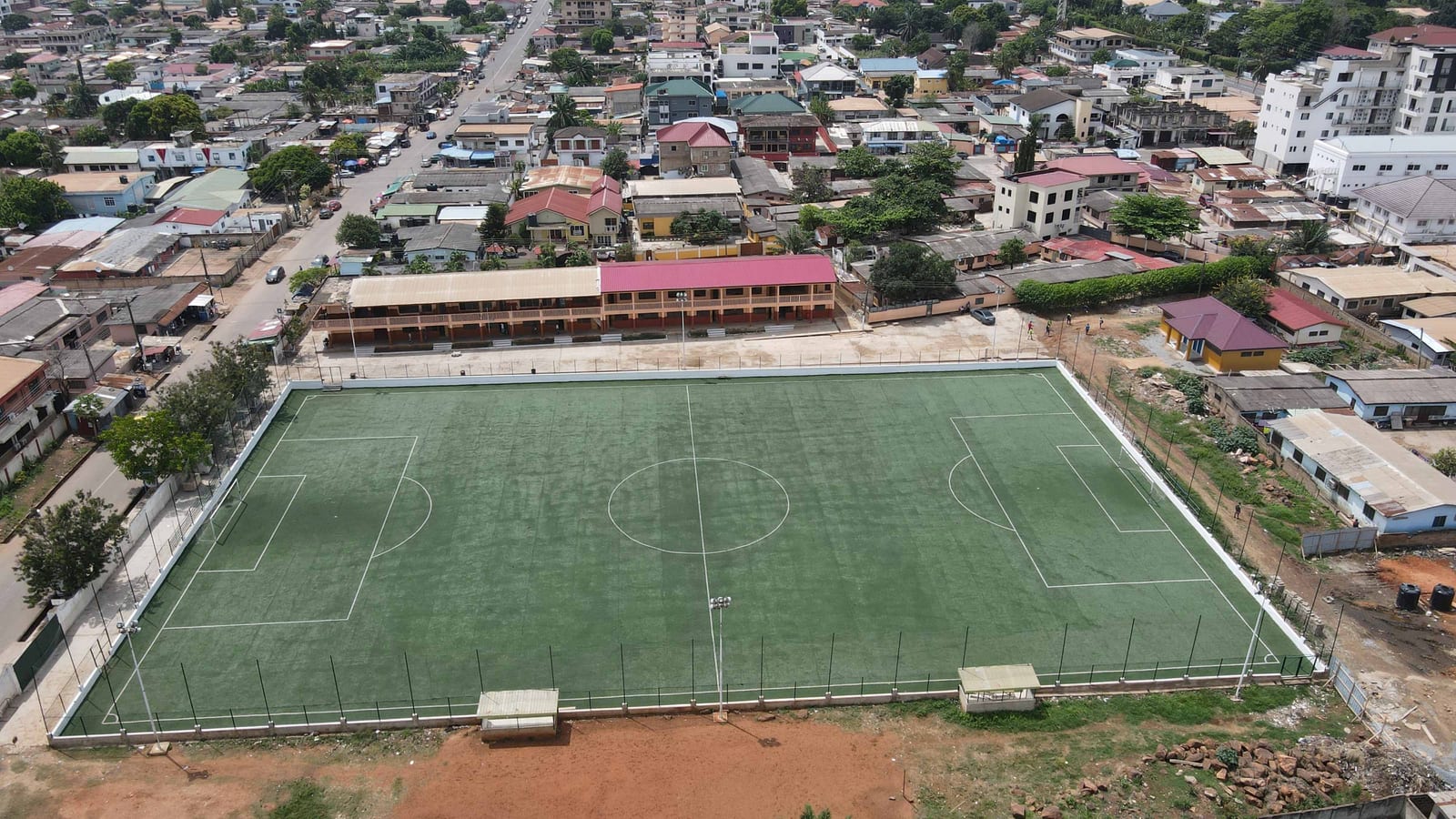 Construction of AstroTurf at Abelemkpe Basic 2 School