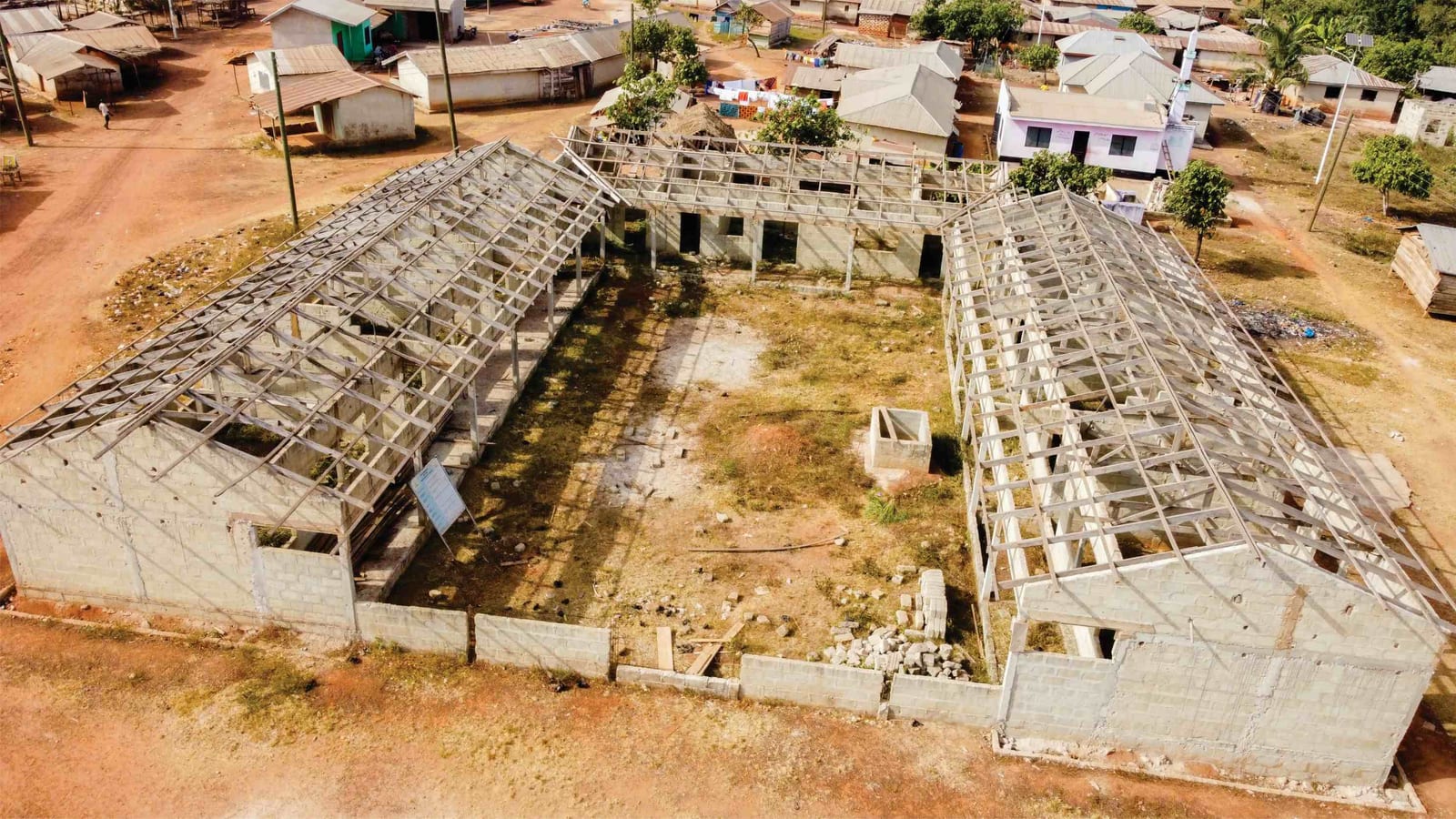 Construction of 6-Unit Classroom Block With Auxiliary Facilities at Teacher Amankwakrom