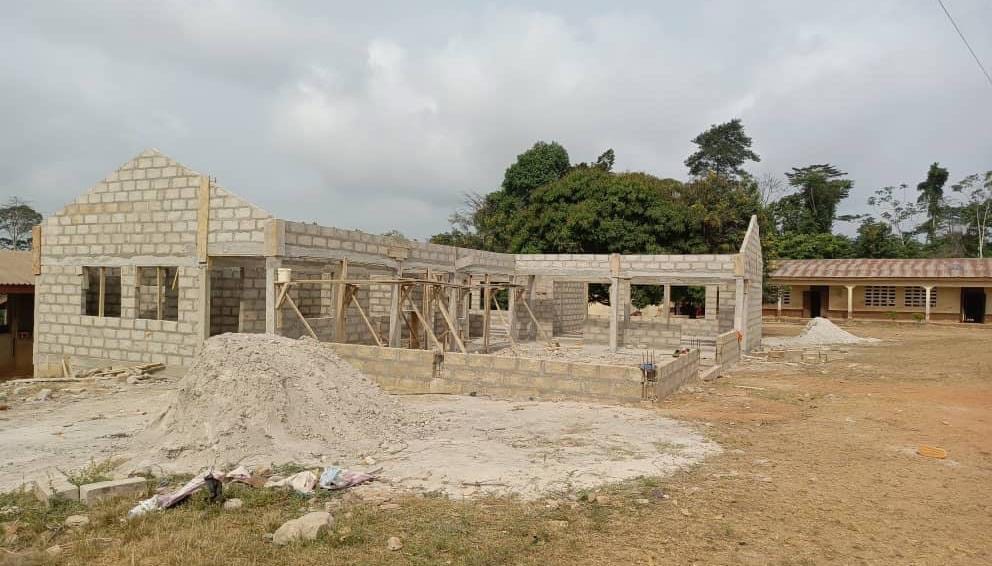 Construction K.G Block with Office at Kwasiadukrom