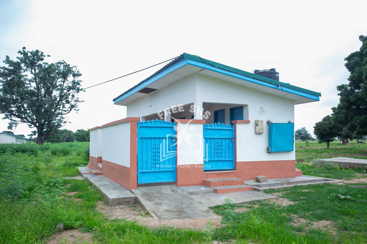 6-Seater Toilet Block,Borehole,Overhead Water Tank at Fumbisi SHS