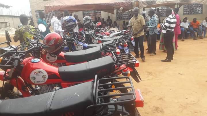 Distribution of 10 motorbikes to Department of Agriculture
