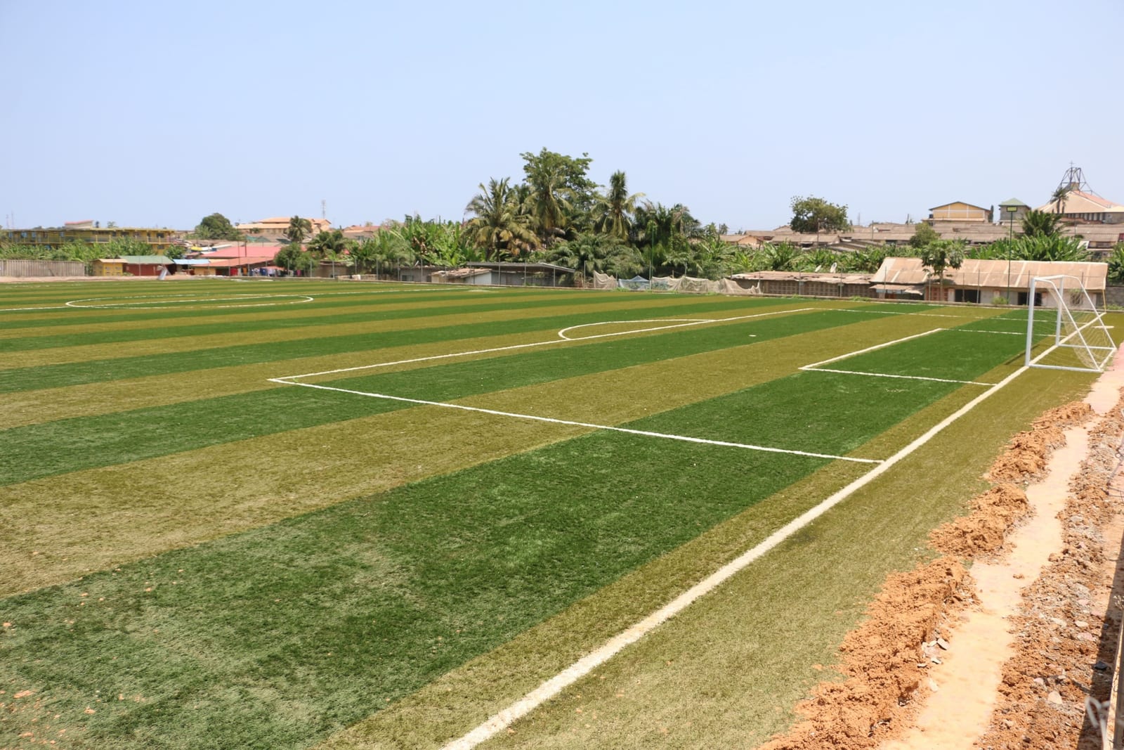 Contruction of AstroTurf at Effiakuma Police Park