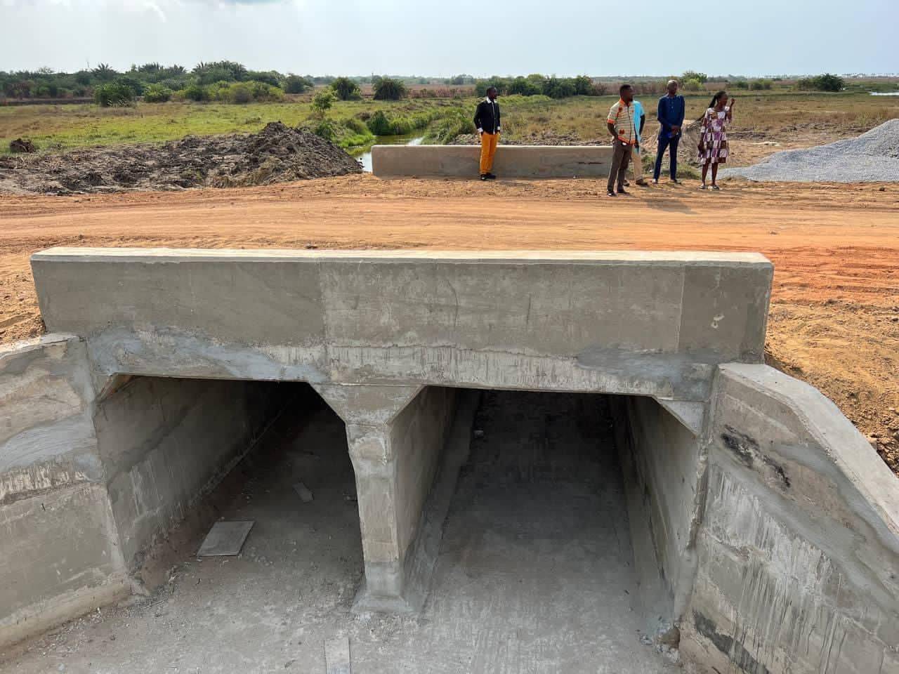 Construction of 1no. ,12m (2.5 X 2.5) box culvert at Ntakorfem