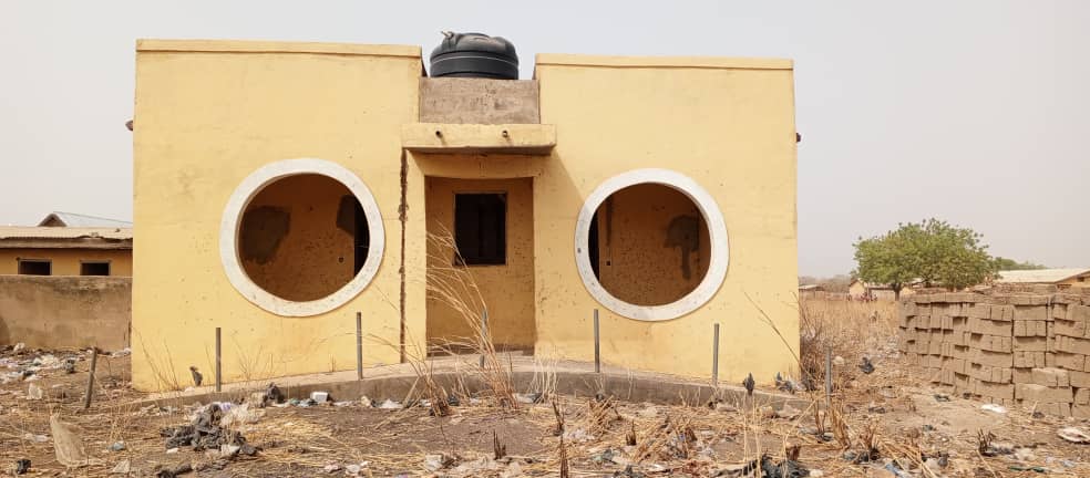 Construction of 8-seater water closet toilets with mechanized boreholes at Gushegu