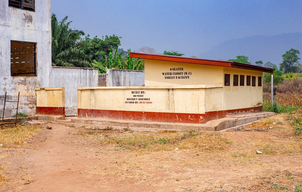 Construction 6 Seater WC Toilet Facility at Kpedze SHS