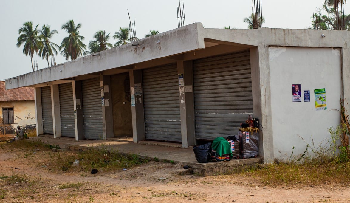 Construction of 1No 4 Unit Lockable Stores at Dzolokpuita
