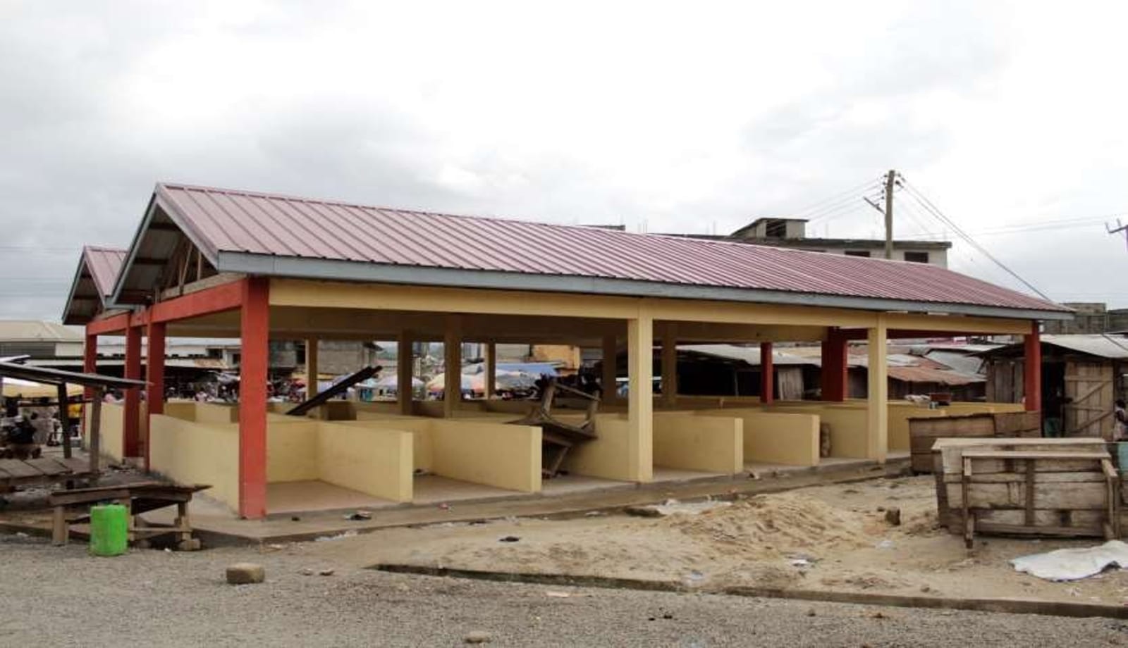 Construction of Market sheds at Elubo