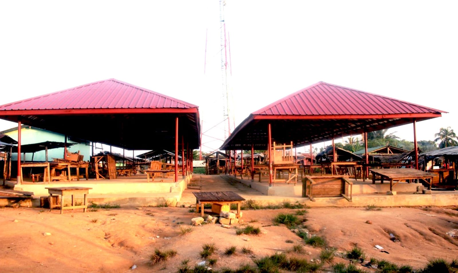 Construction of Market sheds at Sowodadzem