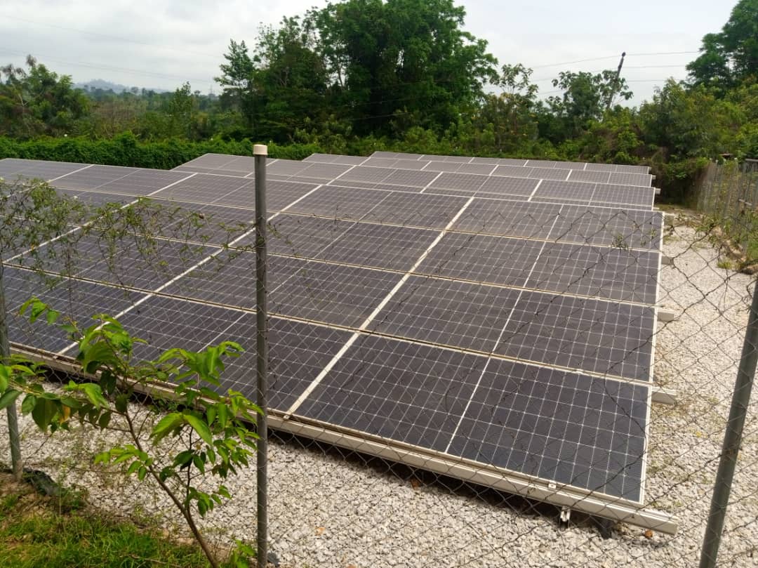 Construction of Solar Panel at Juaboso