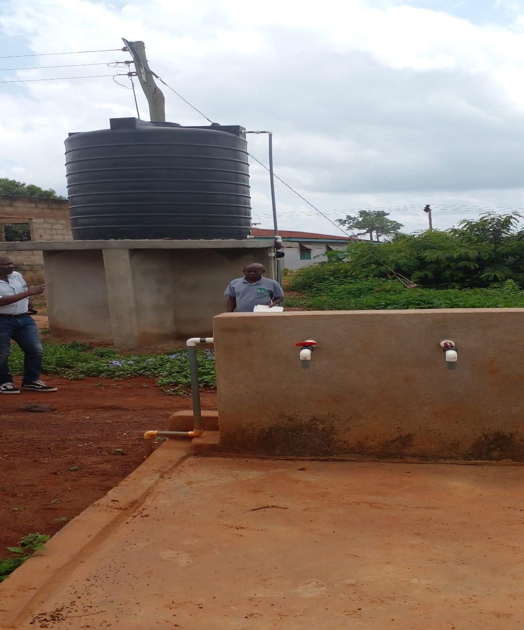 Construction of Mechanized borehole at Agyemandiem