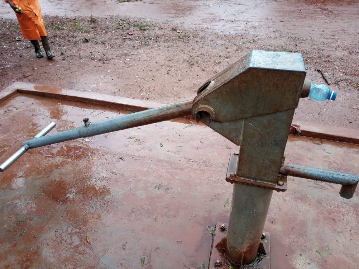 Construction of hand pump borehole at Do and Die