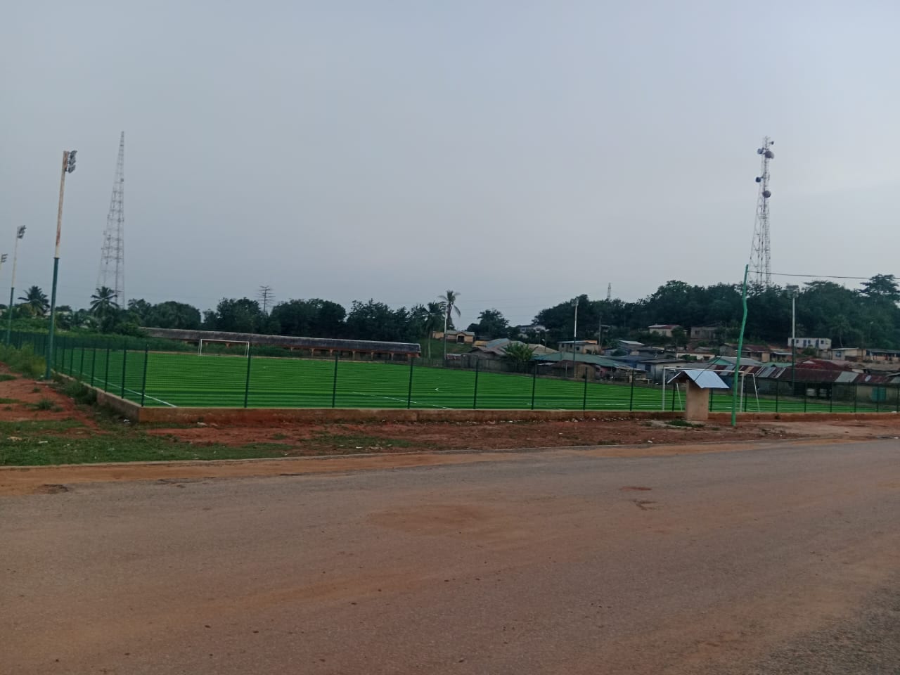 Construction of Astro Turf at Kissi