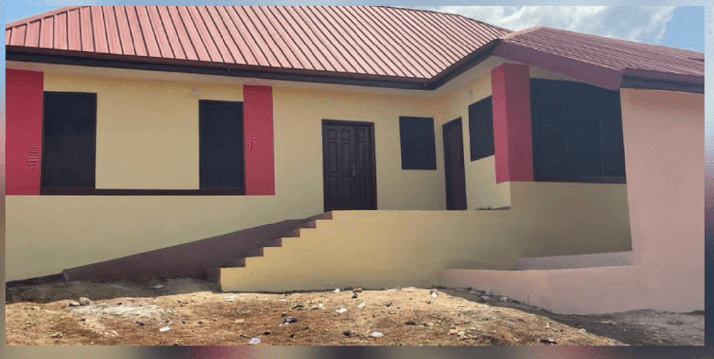 Construction of library at Bepong Kwahu