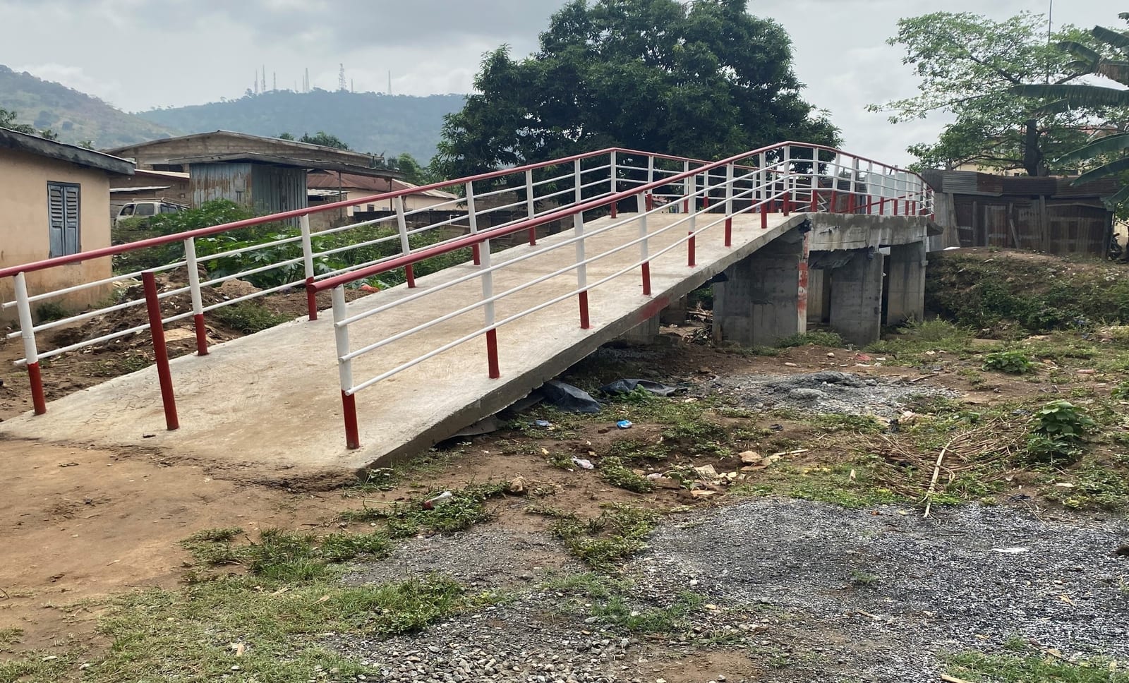 Construction of Footbridge at Tanoso