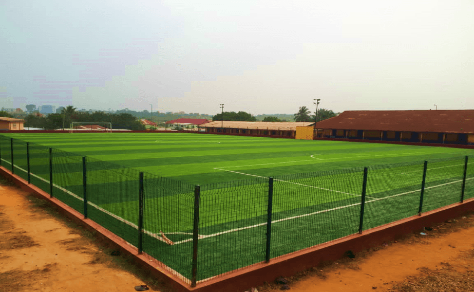Construction of Astroturf at Methodist School Betom