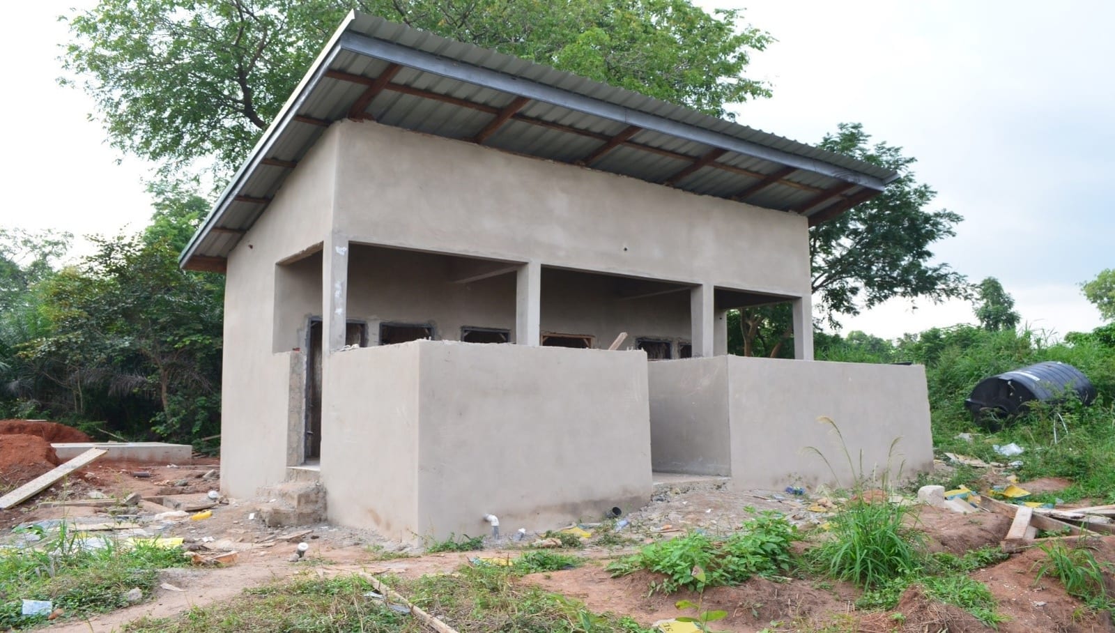 Construction of 6-Seater Toilet with Overhead Tank at Osei Bonsu SHS