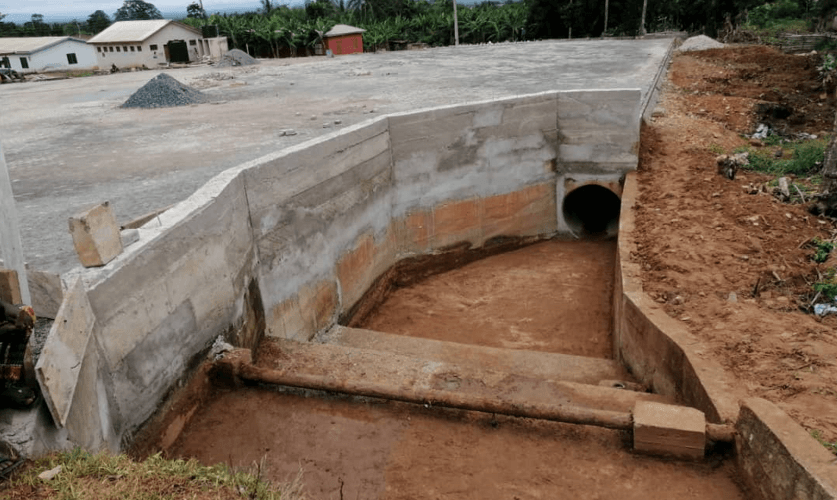 Construction of Drains and Floor Slap at Forecourt of Police HQ at Anfoega