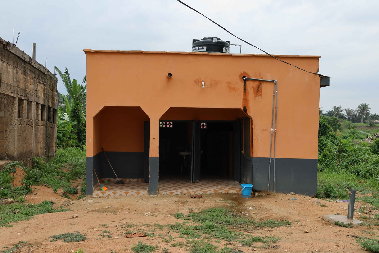 Construction of 10 -Seater WC With Borehole at Awerease
