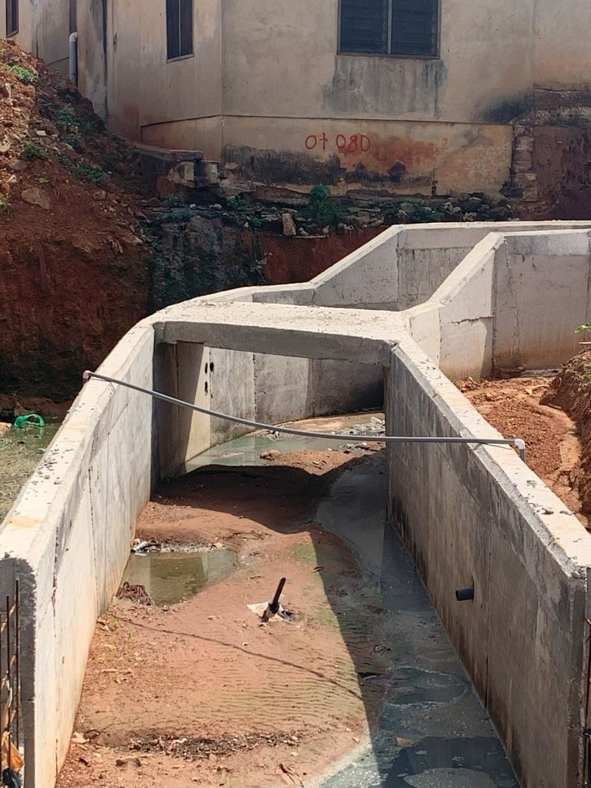 Construction of 2.0m X 1.5m, 190m length Storm Drain  at Ahenbronum