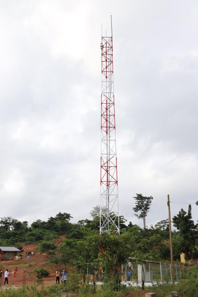 Installation of Aerial Fibre Site at Nkwadum