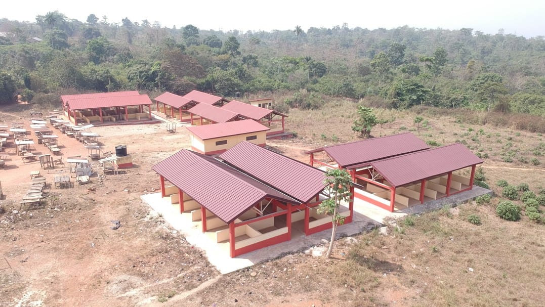 Construction of market at Nsuta