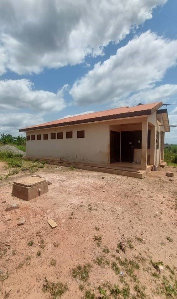 Construction of 16 seater water closet Toilet at Nsadweso