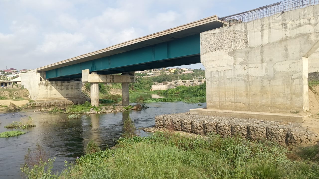 Footbridge and Motorable Bridge over Densu River connecting Weija and New Weija