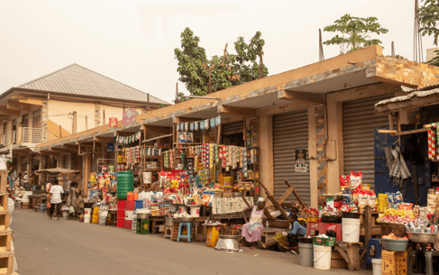 Construction of 1No 12-unit lockable stores at Asamankese Main Market (Post Office Lane)